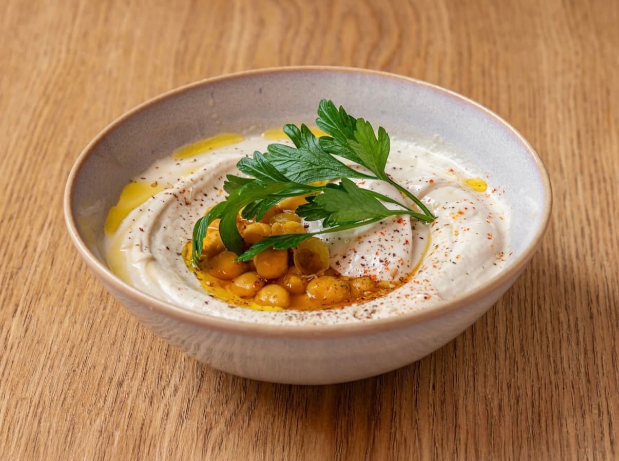 Dessert levantin fait maison, malabi ou knafeh, restaurant Noya Paris 9e